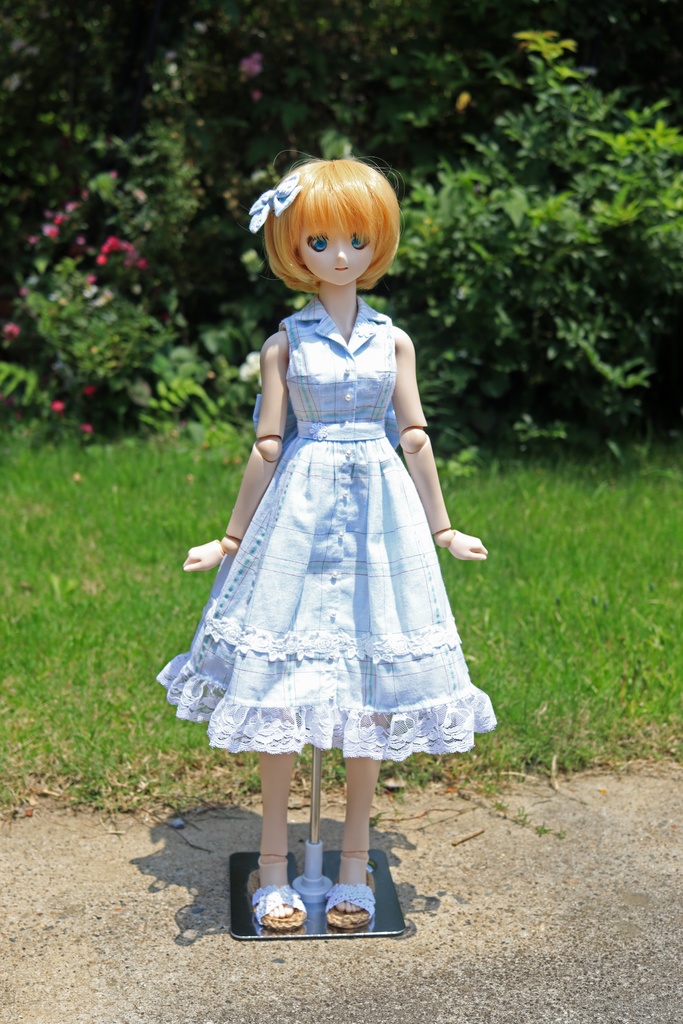 ※展示のみ※(再販不可)【DD・DDS】オープンカラー・ノースリーブのサマーワンピース<送料込み>