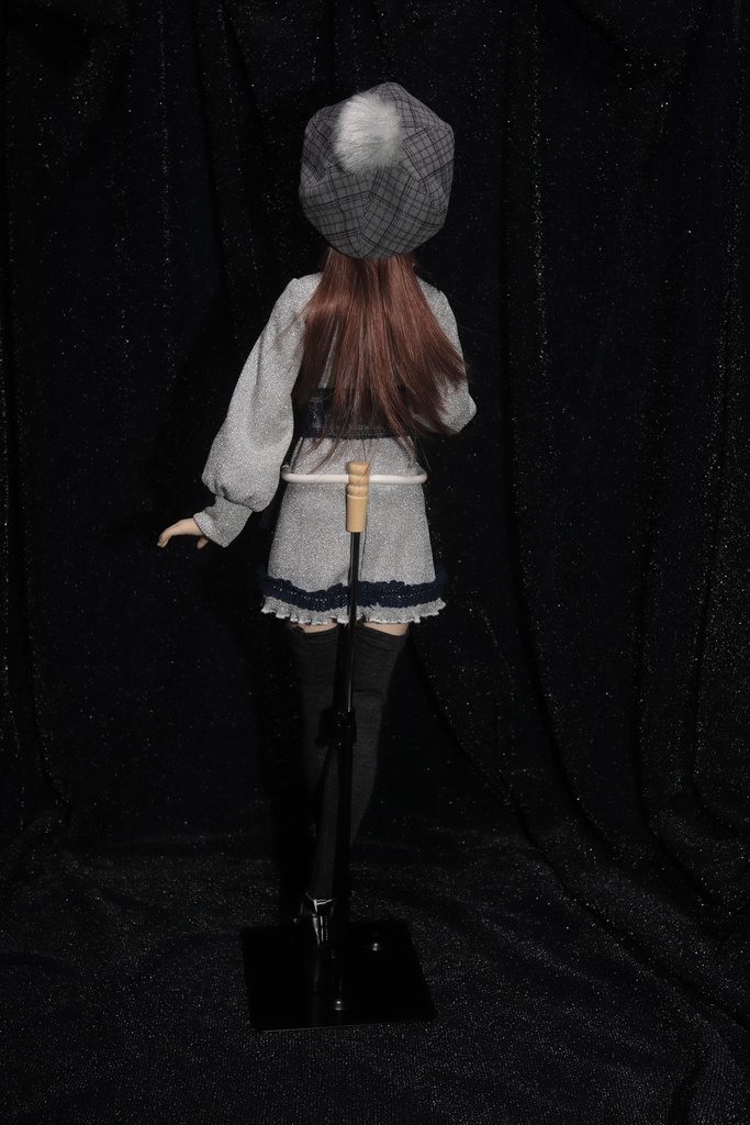 ※販売終了※(個別受注のみ可)【DD・DDS】シルバーラメニットのスノーワンピース<送料無料>