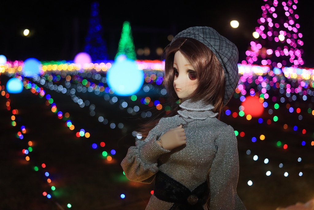 ※販売終了※(個別受注のみ可)【DD・DDS】シルバーラメニットのスノーワンピース<送料無料>