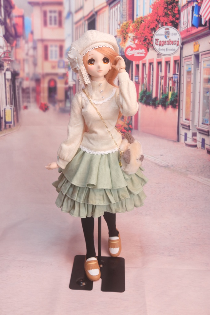 【DD・MDD】リバーシブルベレー(コサージュつき)