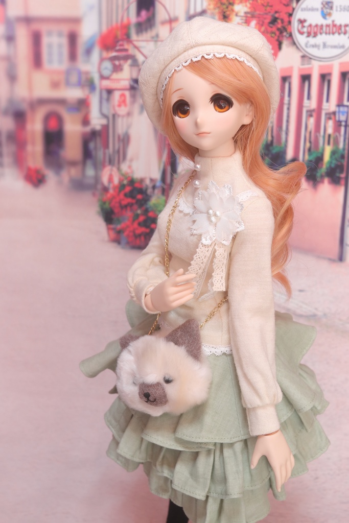 【DD・MDD】リバーシブルベレー(コサージュつき)