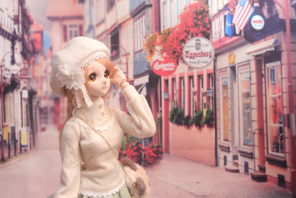 【DD・MDD】リバーシブルベレー(コサージュつき)