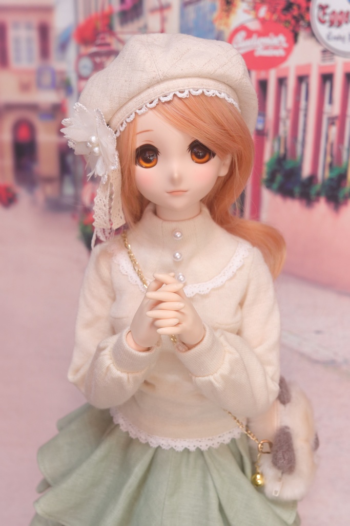 【DD・MDD】リバーシブルベレー(コサージュつき)