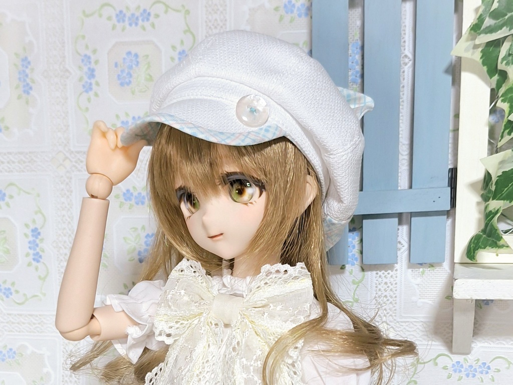 【SD・DD向け】バックリボンねこみみキャスケット(ホワイト)<送料無料>