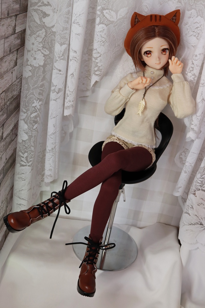 ※展示のみ※(再販不可)【SD・DD】ねこみみベレー帽(茶トラ)〈送料無料〉