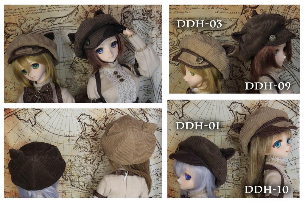 ※販売終了※(個別受注のみ可※注記あり)【DD·SD】2023AWねこみみキャスケット〈送料無料〉