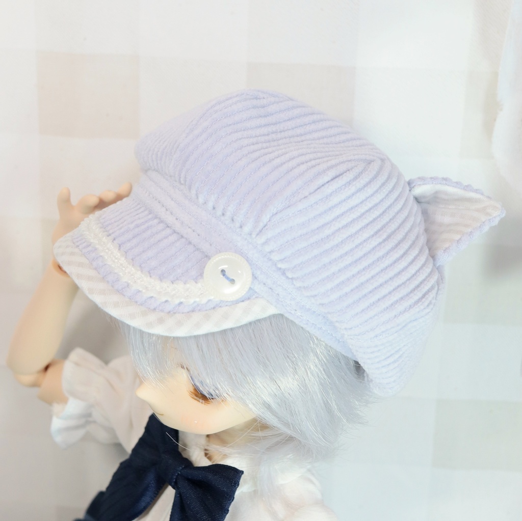 ※販売時期未定【DD,SD他】淡藤色のねこみみキャスケット〈送料無料〉