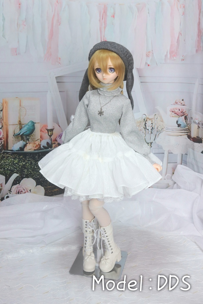 【1/4~1/3ドール用】ボリューム満点!リバーシブルパニエ<送料無料>