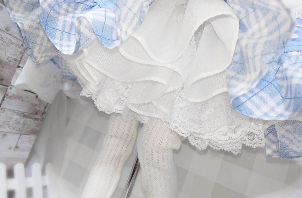 【1/4~1/3ドール用】ボリューム満点!リバーシブルパニエ<送料無料>