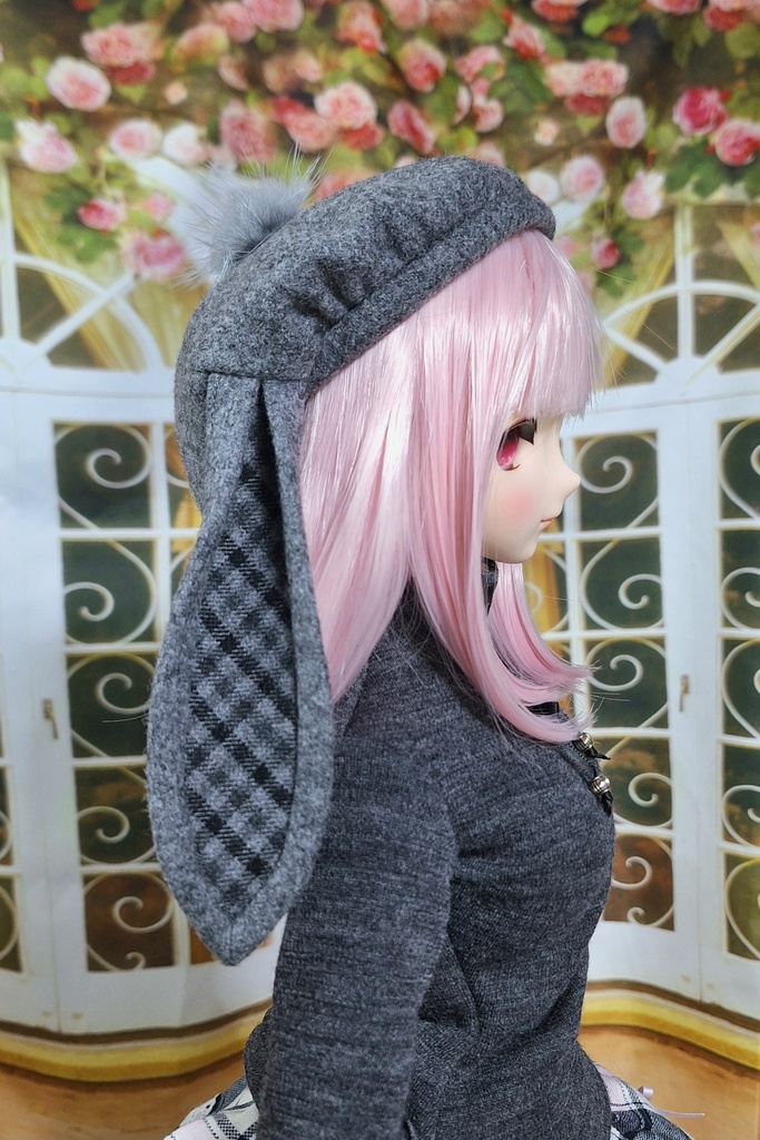 【DD,SD向け】うさみみベレー帽☆通販限定おまけつき☆<送料無料>