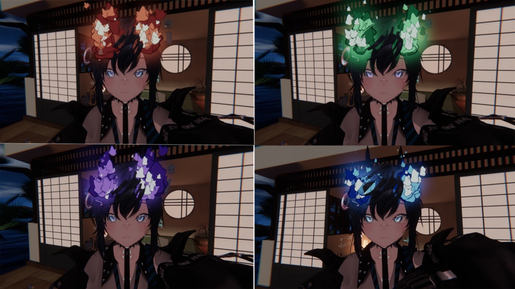 鬼火 -ONIBI-【VRChat向け炎エフェクトギミック / Modular Avatar対応】