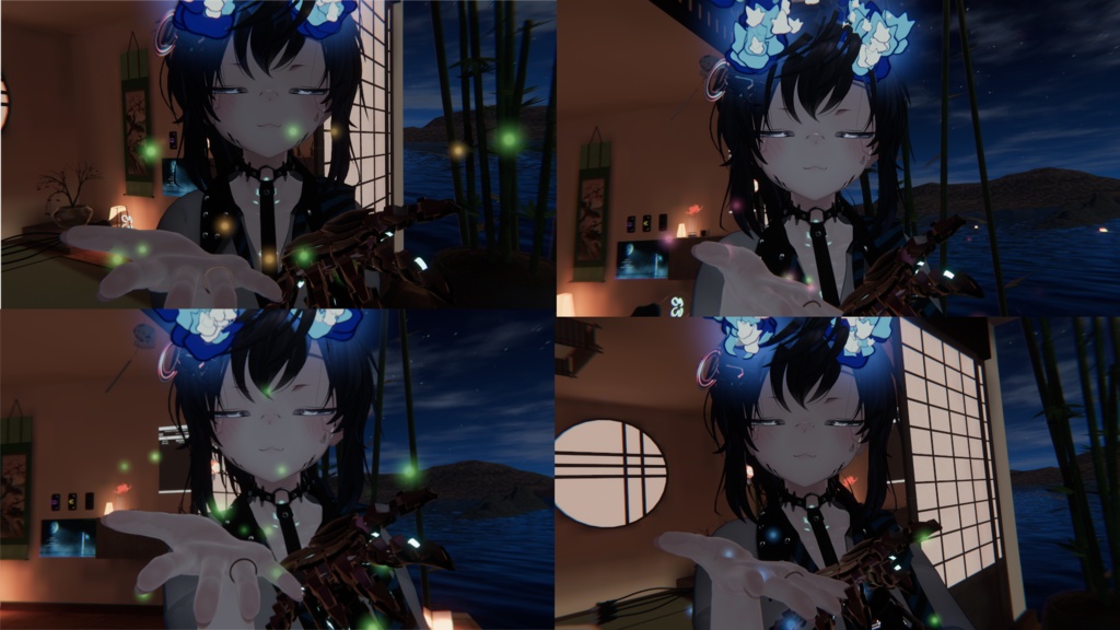 蛍 -HOTARU-【VRChat向け 和風蛍エフェクト&指銃ギミック / Modular Avatar対応】
