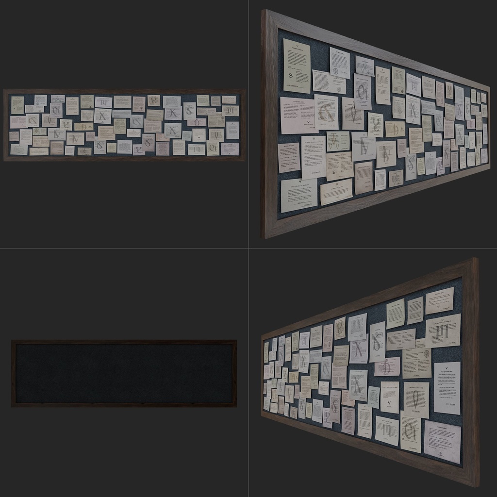 3Dモデル 冒険者ギルドの掲示板【GRAND QUEST BOARD】