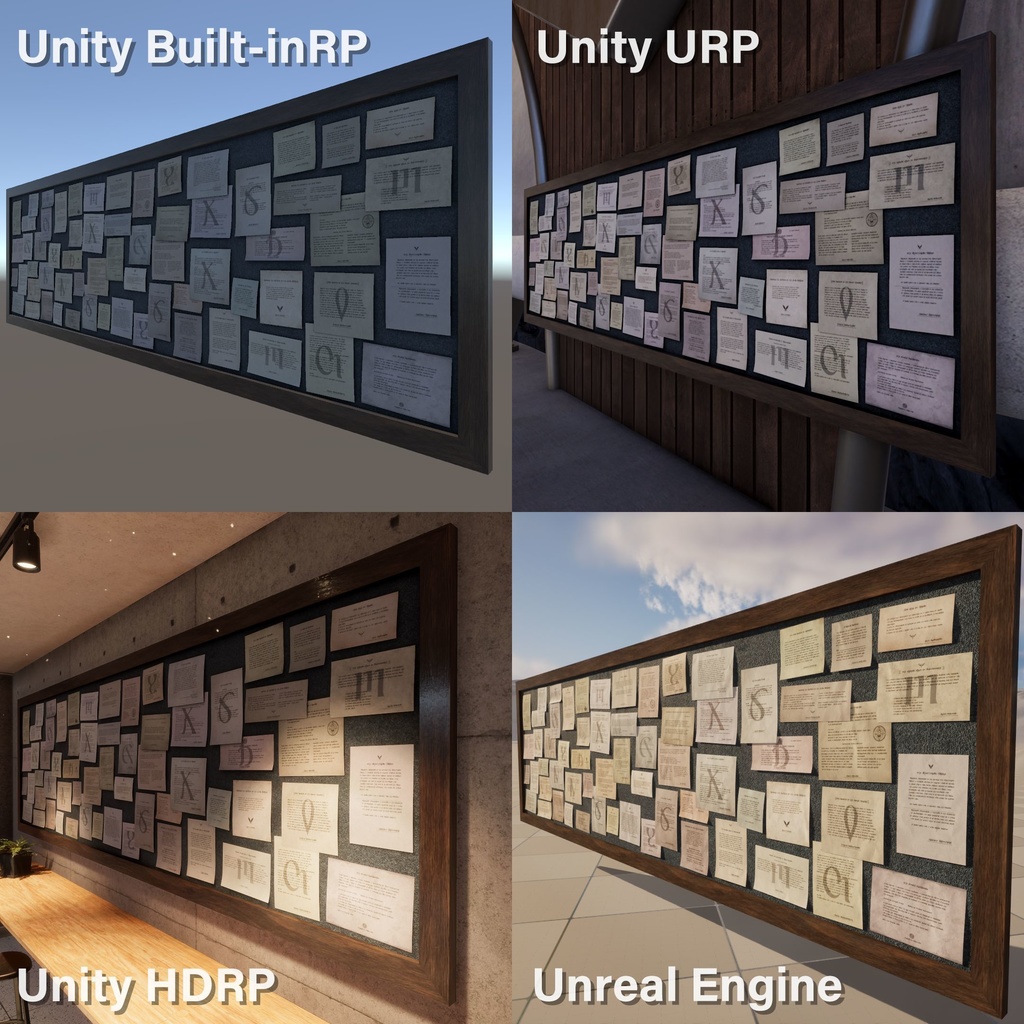 3Dモデル 冒険者ギルドの掲示板【GRAND QUEST BOARD】