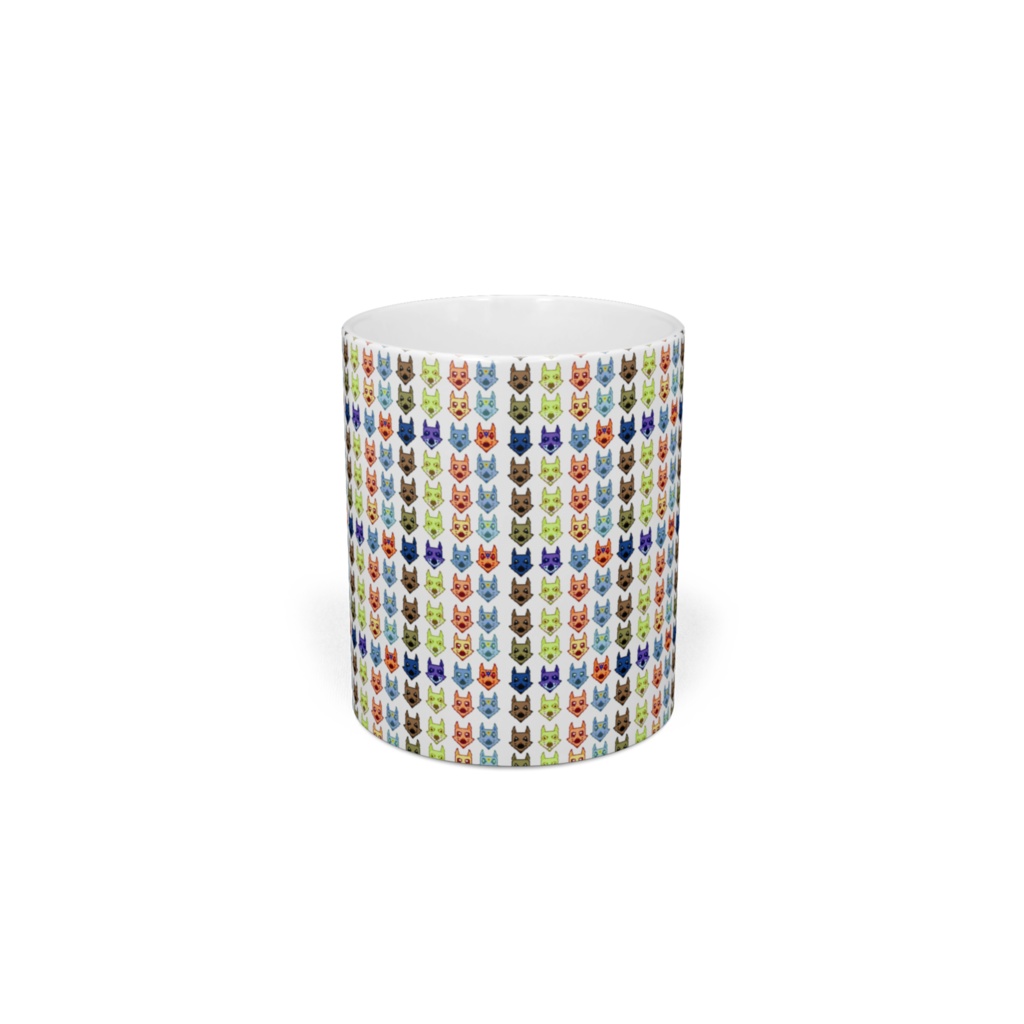 キツネドット柄マグカップ