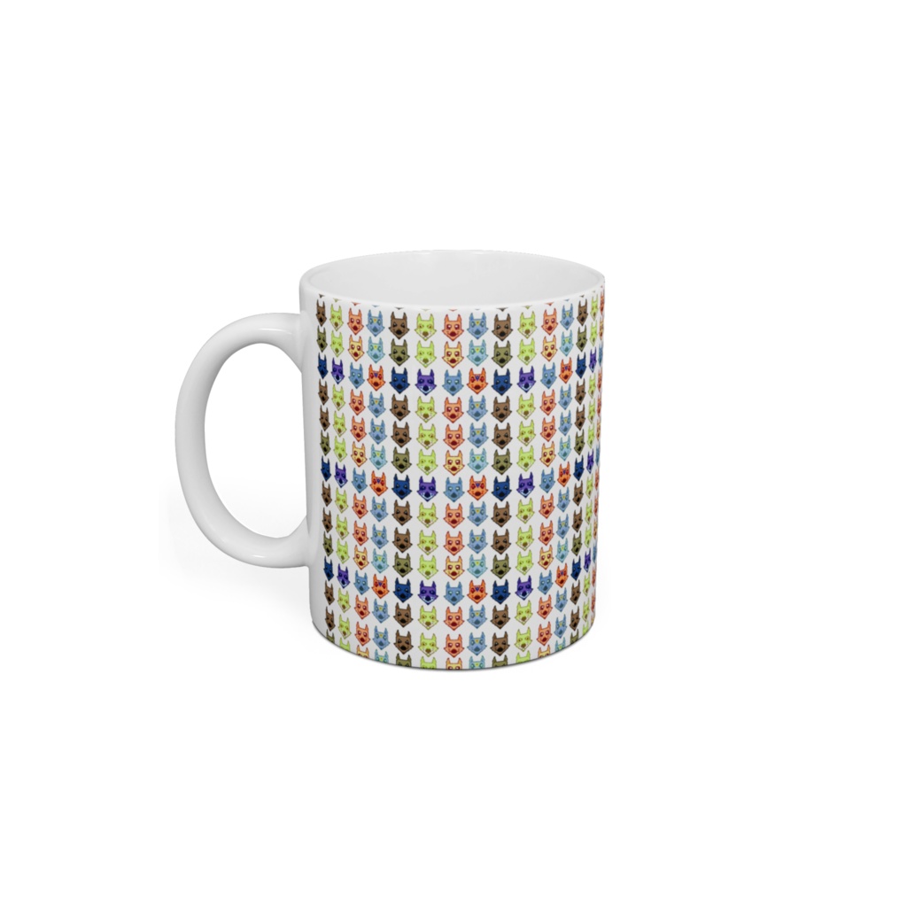 キツネドット柄マグカップ