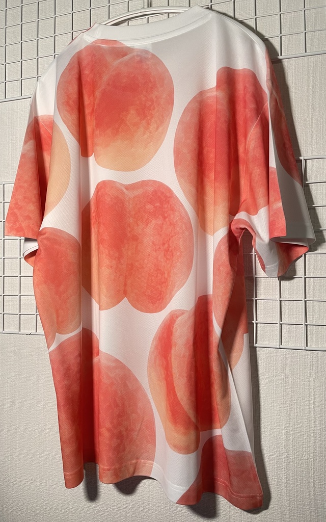 桃柄Tシャツ(フルグラフィック/ユニセックスサイズ)