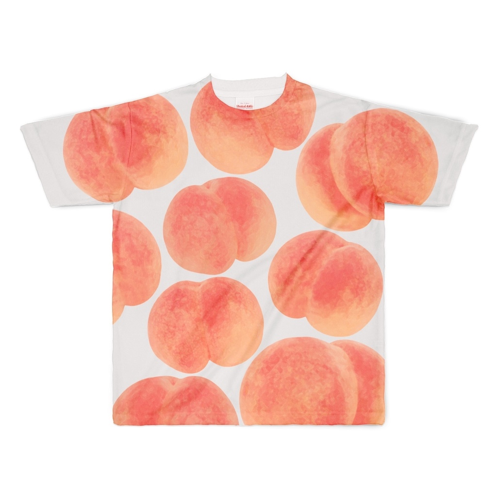桃柄Tシャツ（フルグラフィック／ユニセックスサイズ）