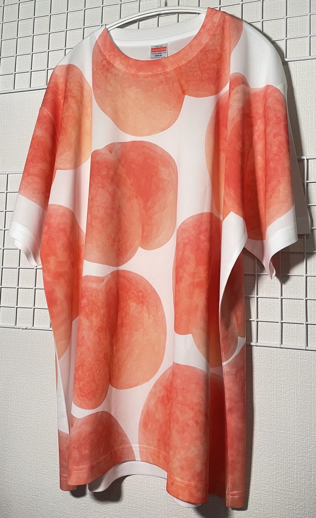 桃柄Tシャツ(フルグラフィック/ユニセックスサイズ)