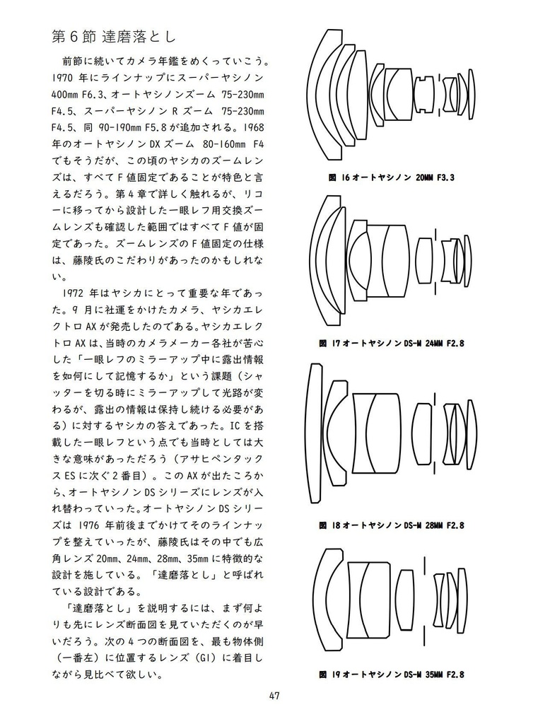 光学設計者 藤陵嚴達 ~ズノー、ヤシカ、リコー~
