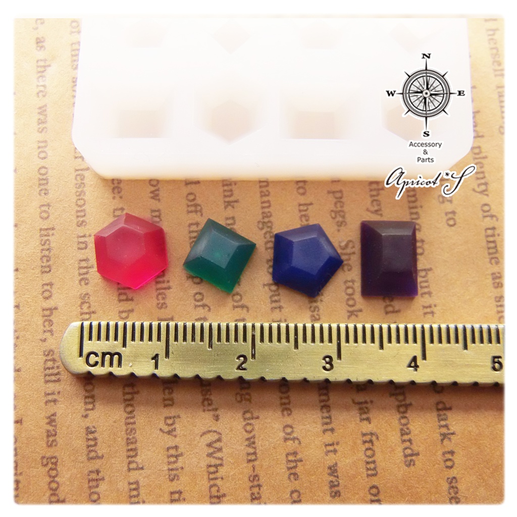 vol.9/ 多角形 宝石 ミニ シリコンモールド 型 (1個)