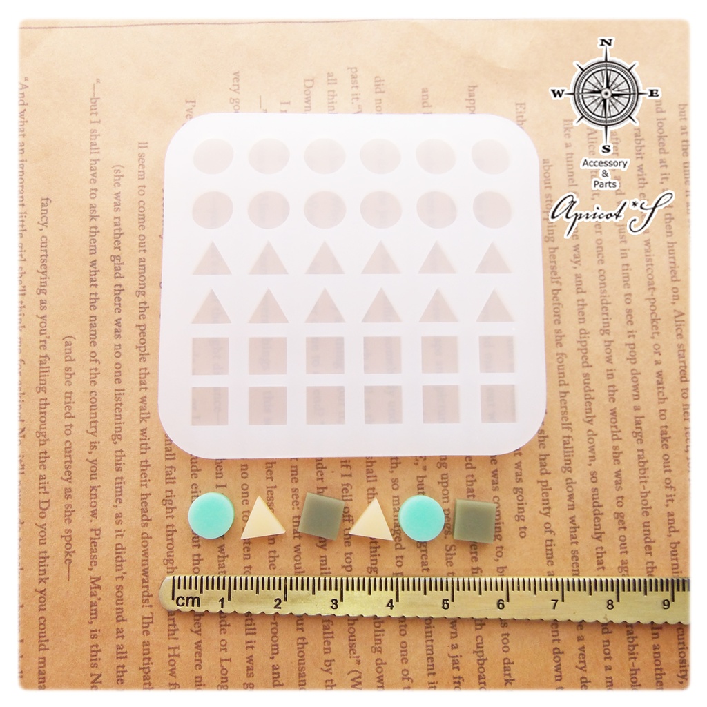 丸 三角 四角 沢山作れる シリコンモールド 型 (1個)