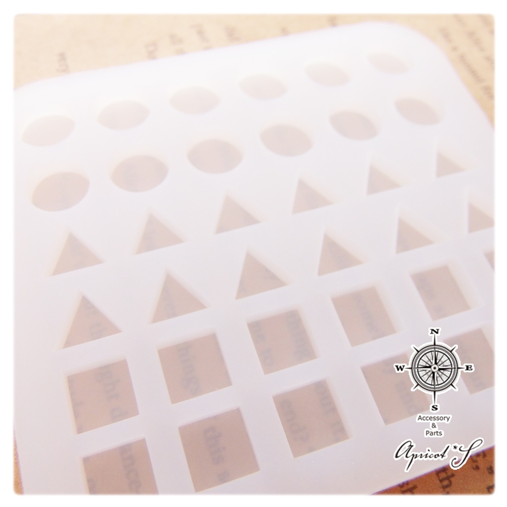 丸 三角 四角 沢山作れる シリコンモールド 型 (1個)