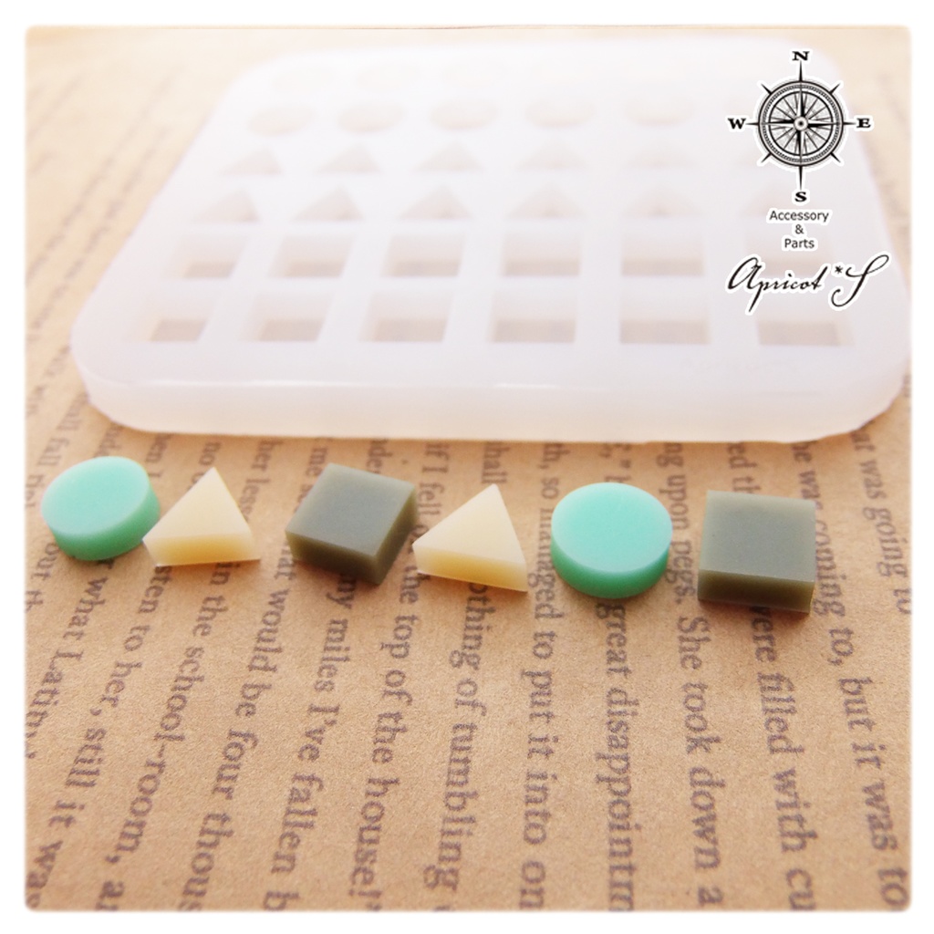 丸 三角 四角 沢山作れる シリコンモールド 型 (1個)