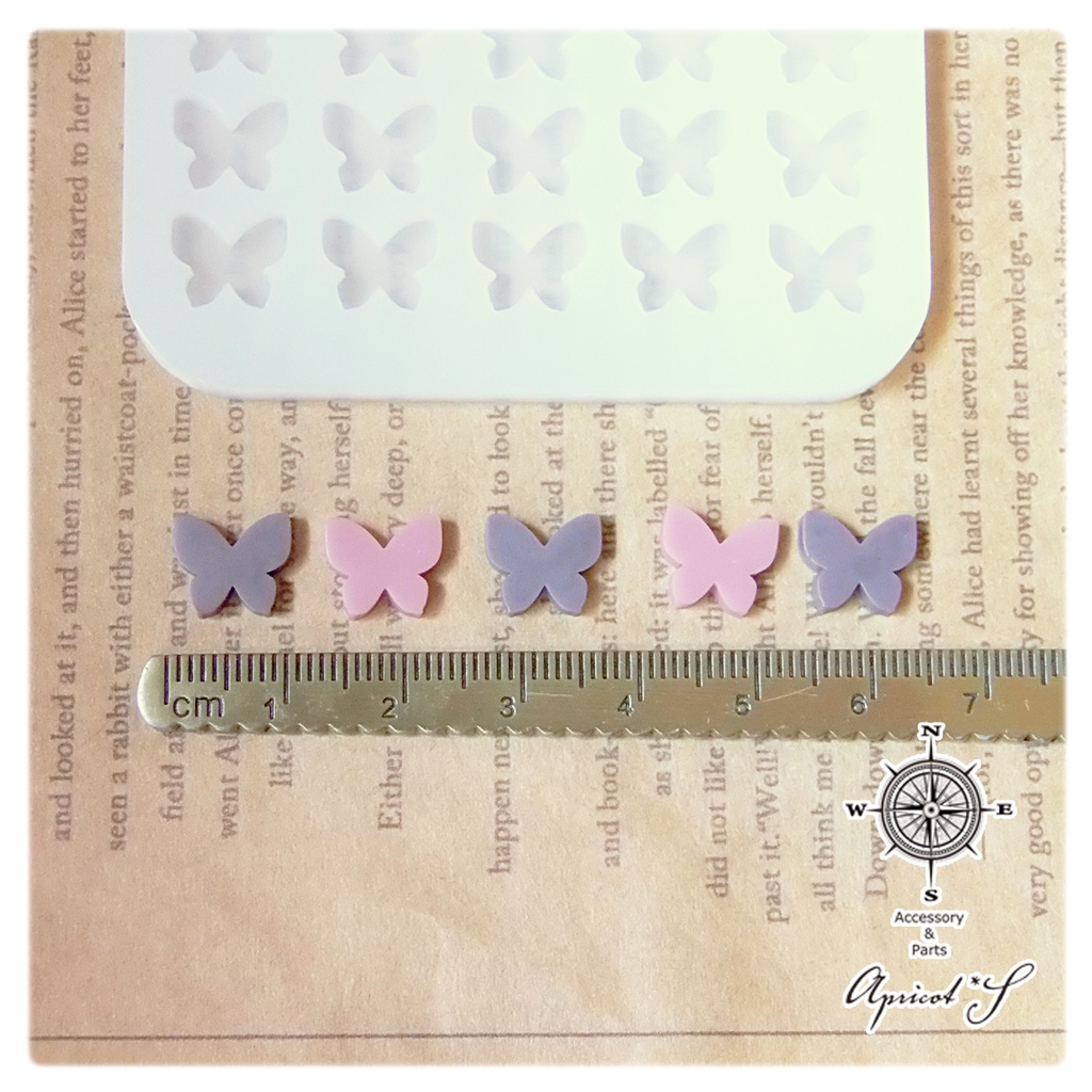 蝶 沢山作れる シリコンモールド 型 (1個)