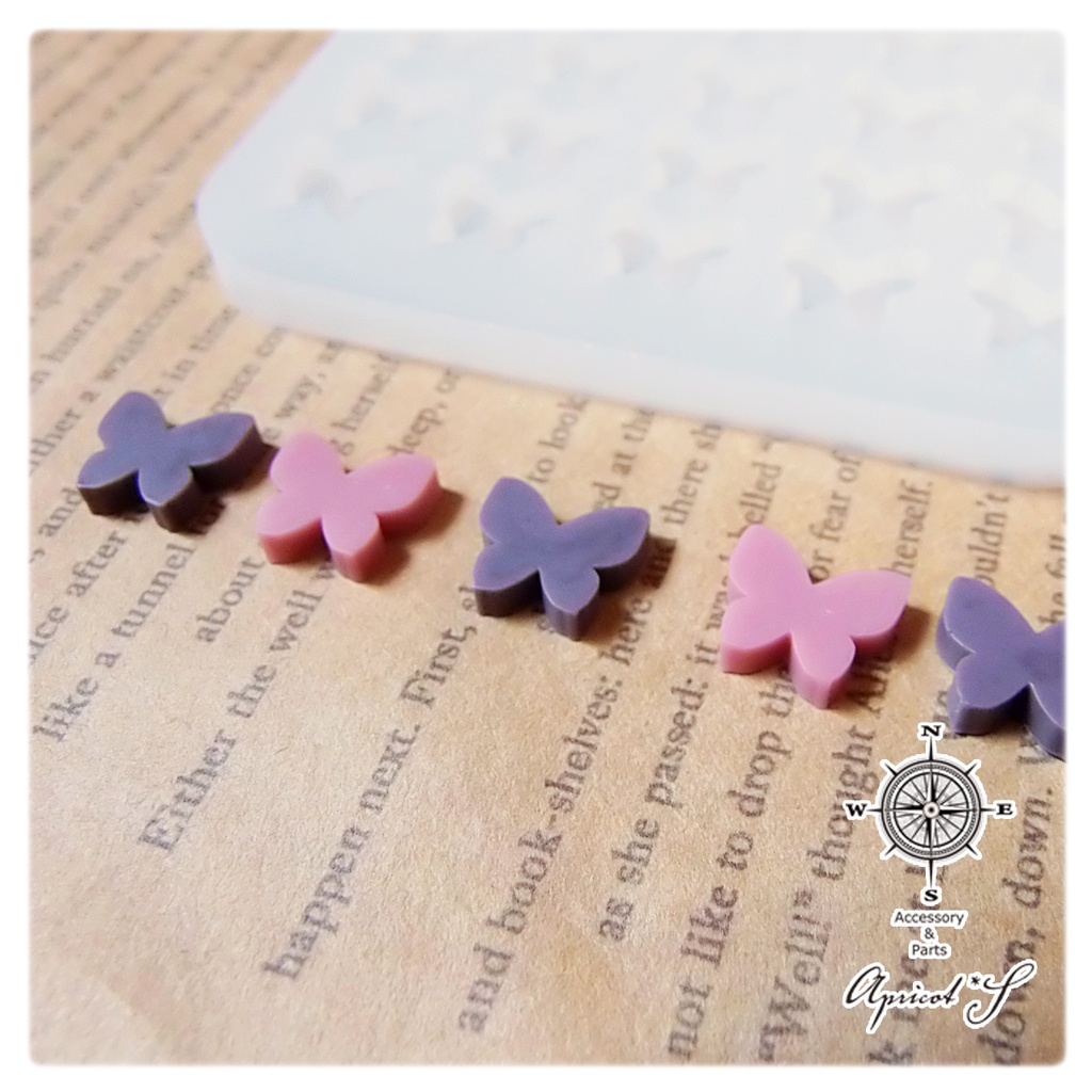 蝶 沢山作れる シリコンモールド 型 (1個)