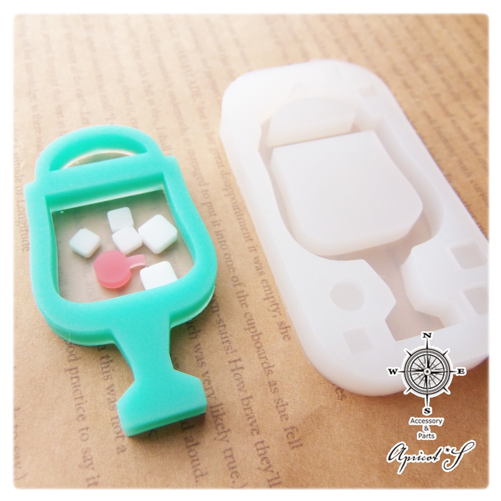 メロンソーダ グラス シリコンモールド 型 (1個)