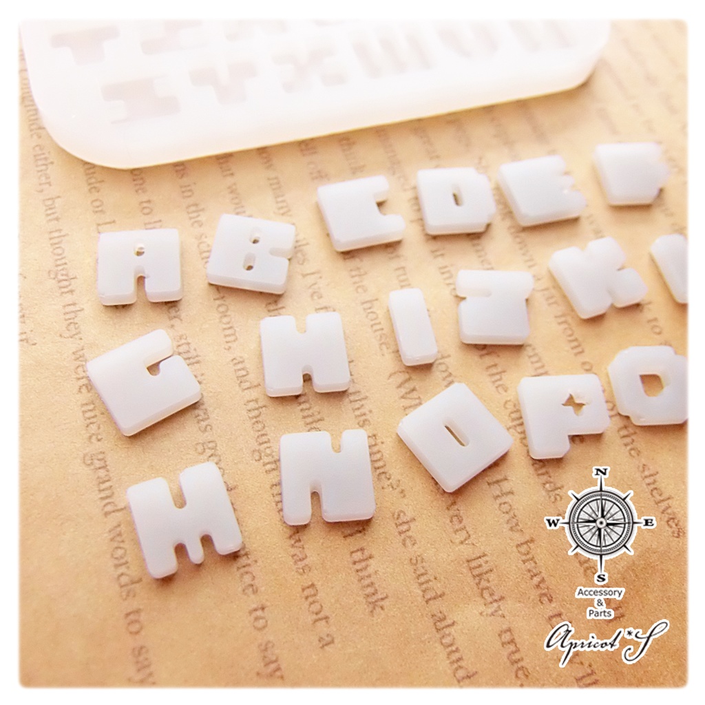 【★オリジナル】アルファベット ミニ シリコンモールド 型 (1個)