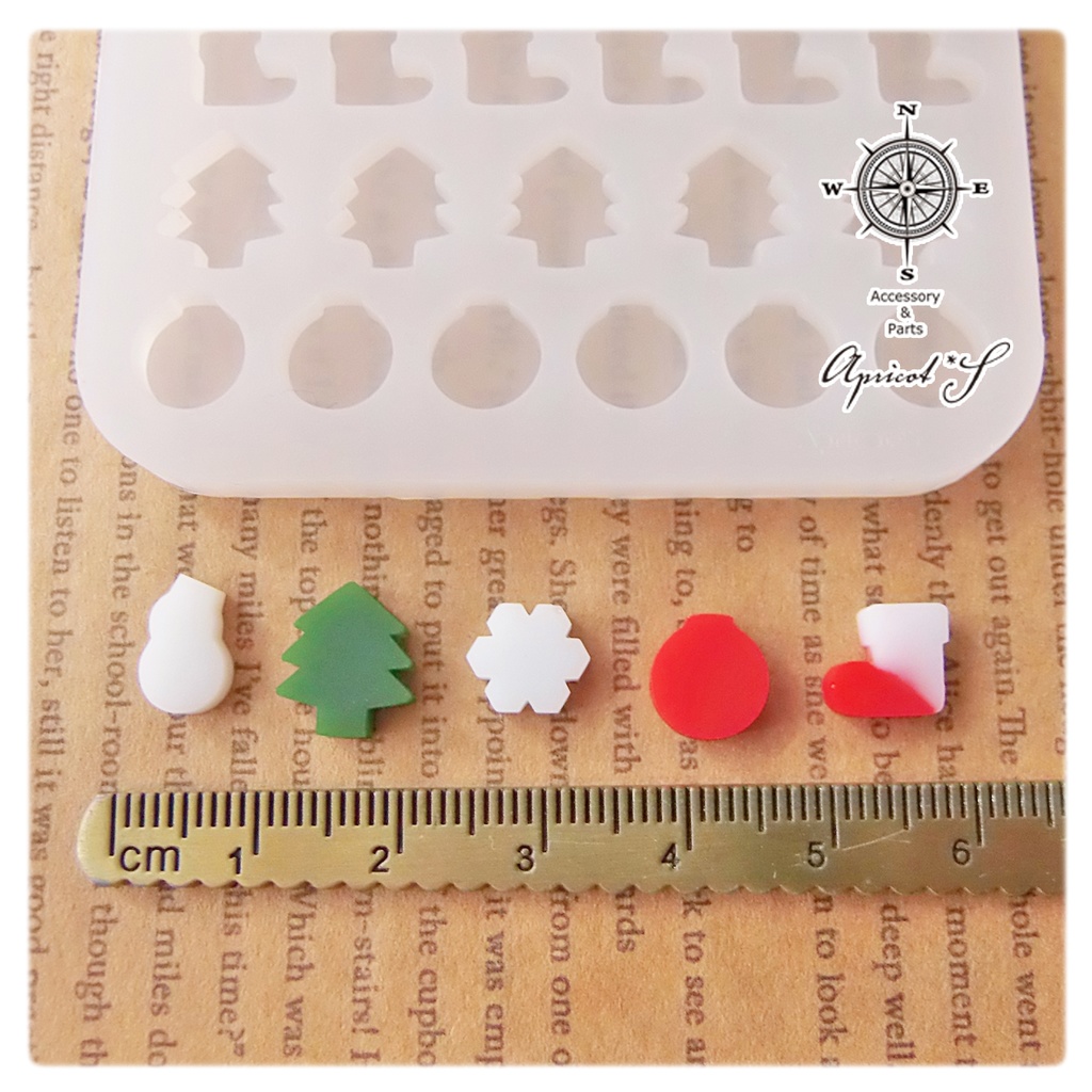 【★オリジナル】 季節 クリスマス 2 沢山作れる シリコンモールド 型 (1個)