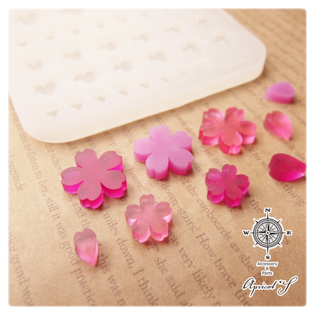 【★オリジナル】 桜 沢山作れる シリコンモールド 型 (1個)