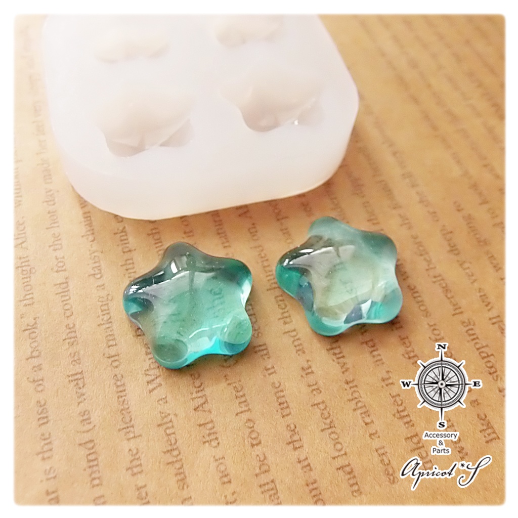 【★オリジナル】 角丸星 シリコンモールド 型 (1個)