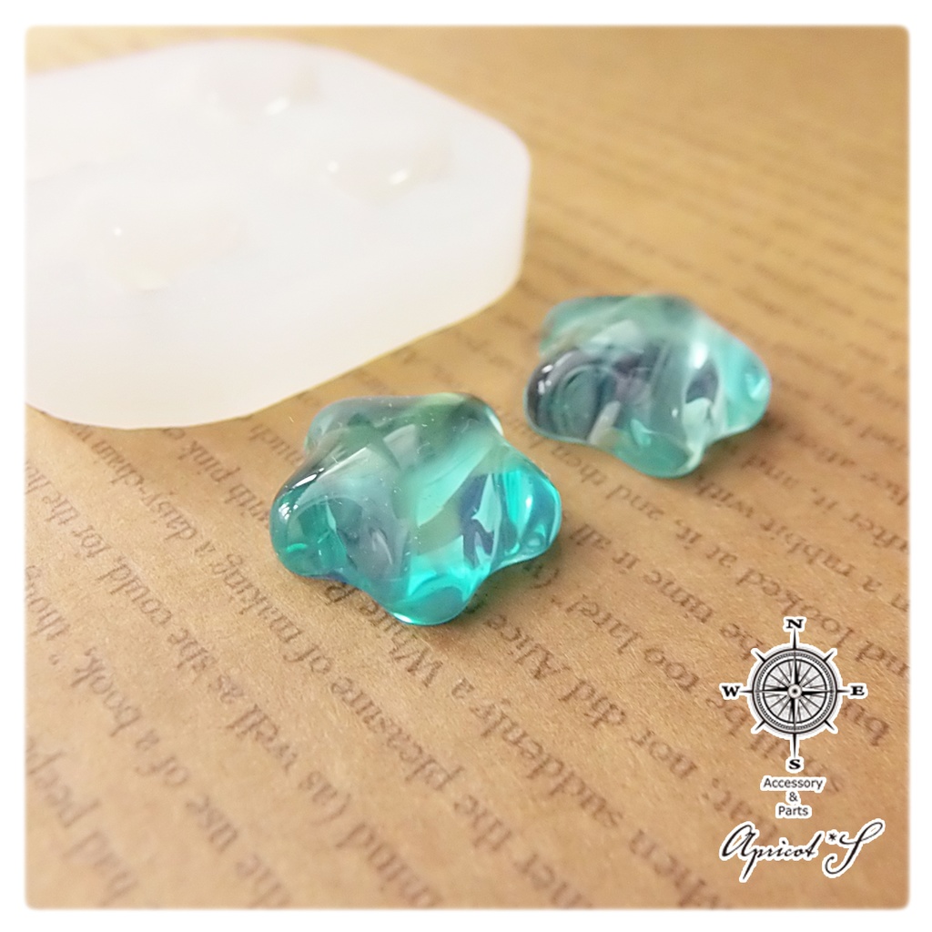 【★オリジナル】 角丸星 シリコンモールド 型 (1個)