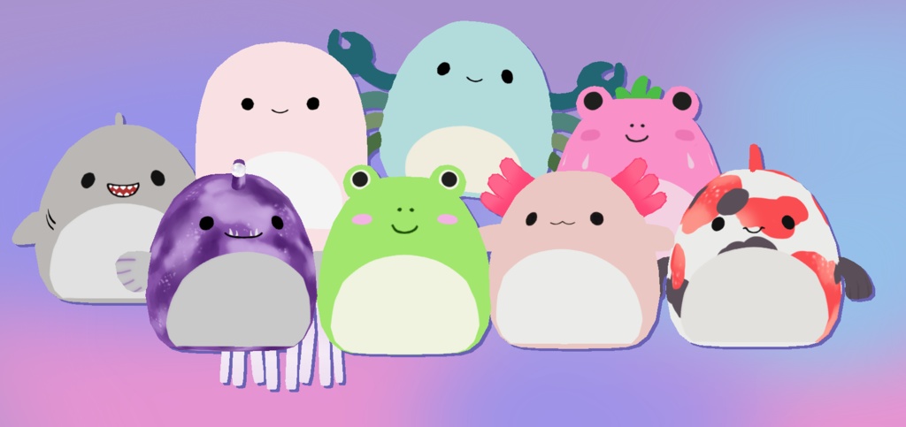 VRC Squishmallows - Aquatic Pack I