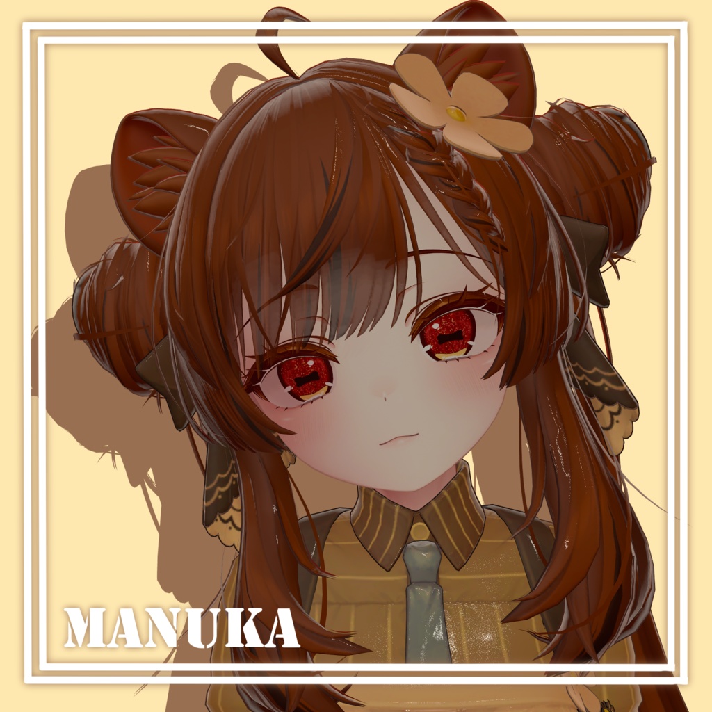 【5アバター対応】Apple Goat Eyetexture & Eyelashtexture