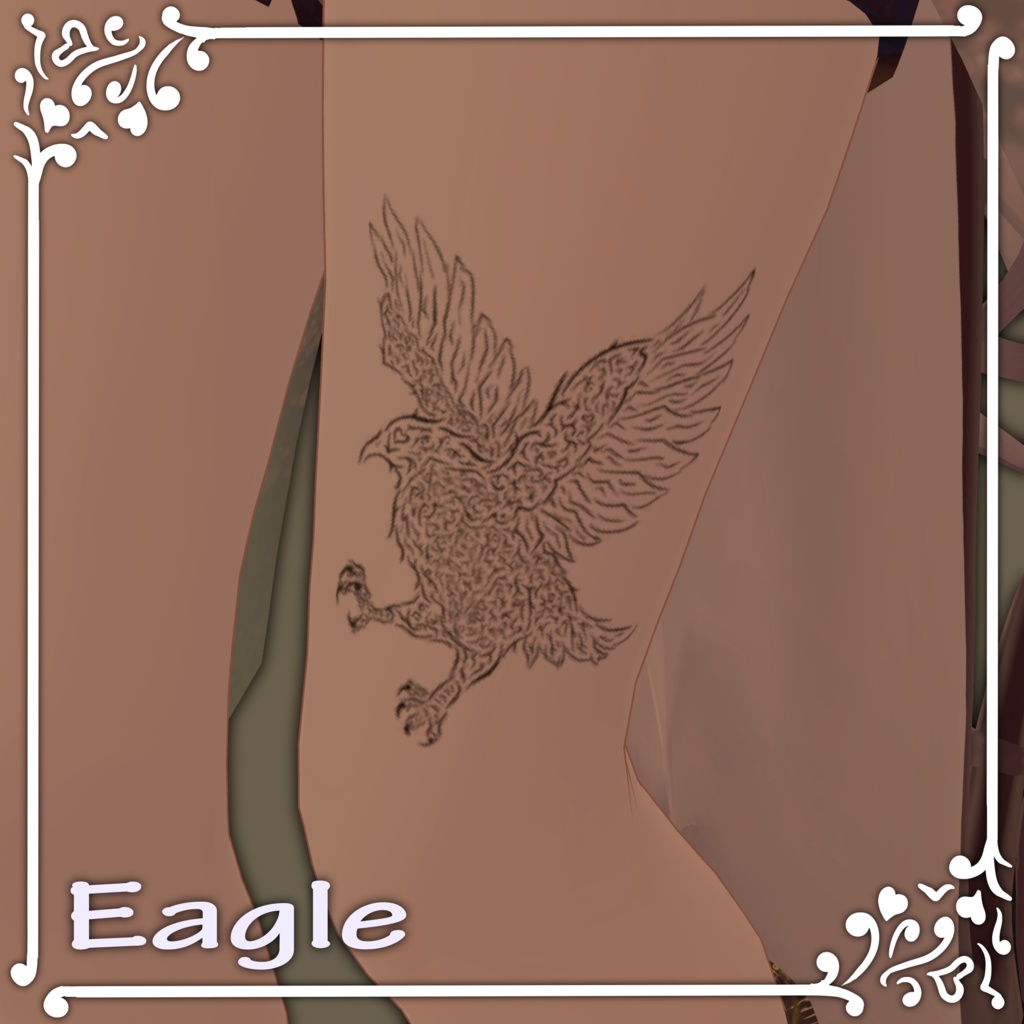 【VRC想定】抽象的な動物タトゥー3種セット