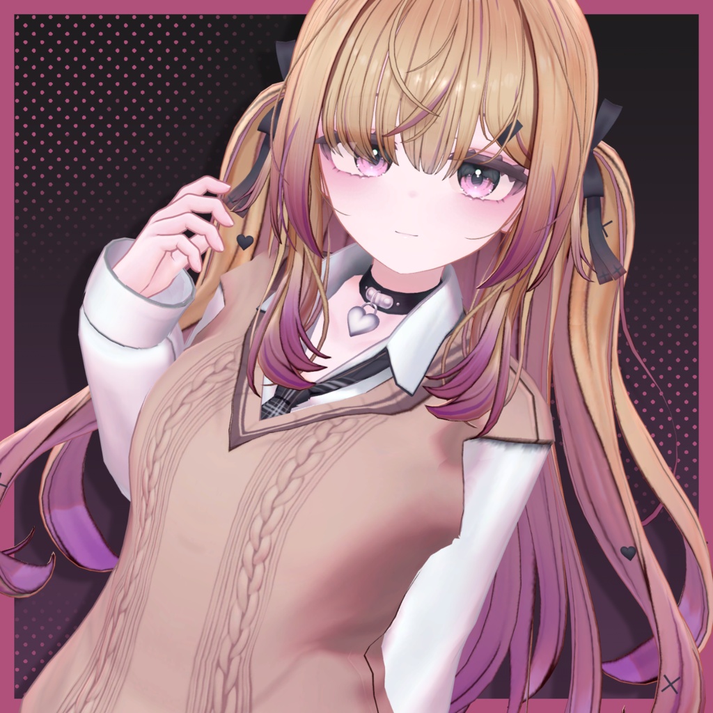 【ゆめか】毛先グラデーションヘアテクスチャ
