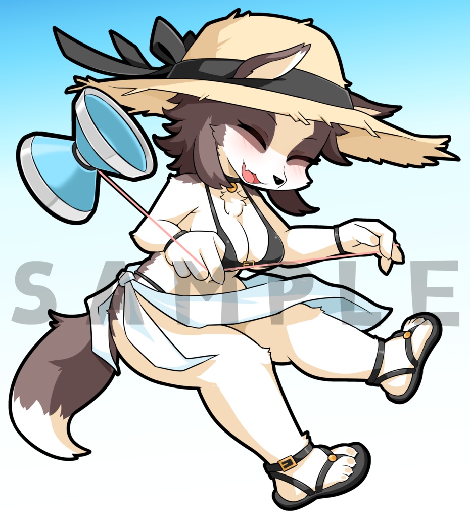 ぼだこさん　アクリルキーホルダー　(水着ｘヨーヨー)