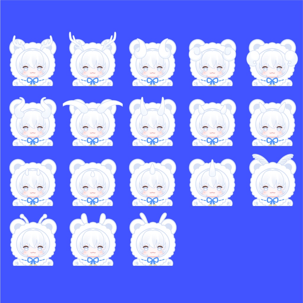 【Live2D】Fluffy Plush Customizable Vtuber Model 🧸カスタマイズ汎用モデル