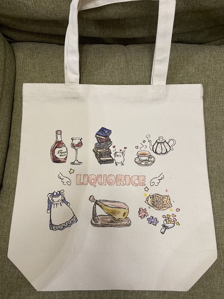 【トートバッグ2種セット】モチーフトート&自画像イラストトート