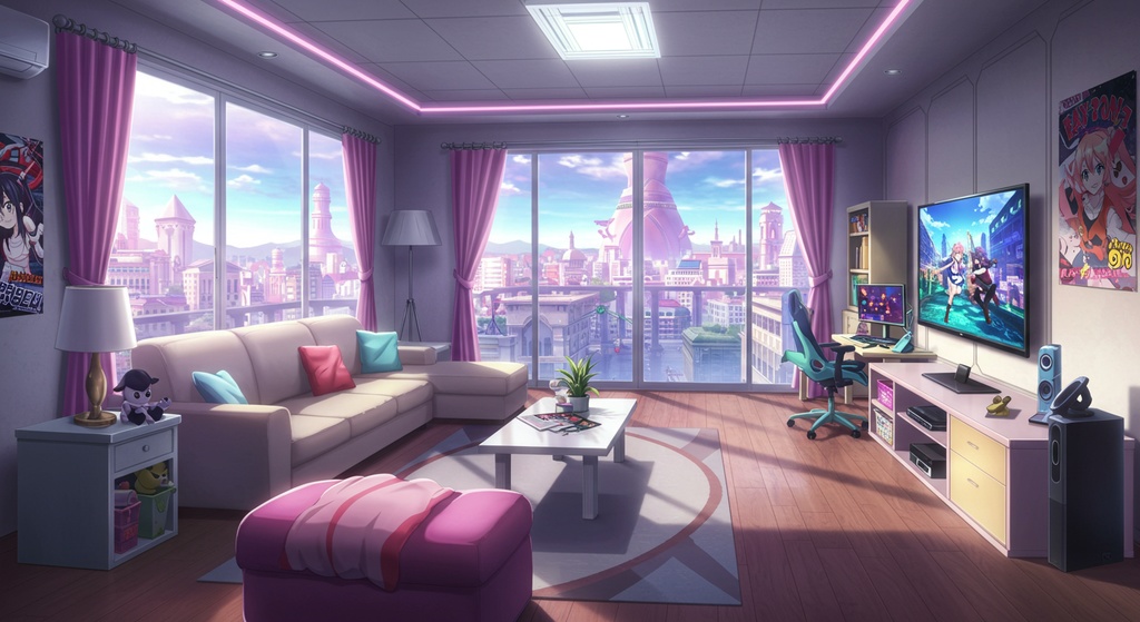 【商用OK】アニメ背景素材詰め合わせ|昼・室内・かわいい系【ゲーム/配信/動画向け】