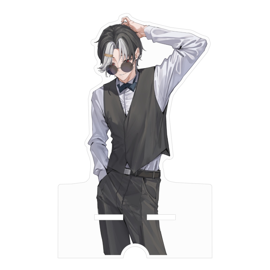 【2周年記念】スカしたくろすけのアクリルスマホスタンド