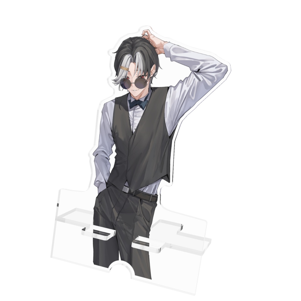 【2周年記念】スカしたくろすけのアクリルスマホスタンド