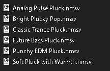 massiveプリセット pluck