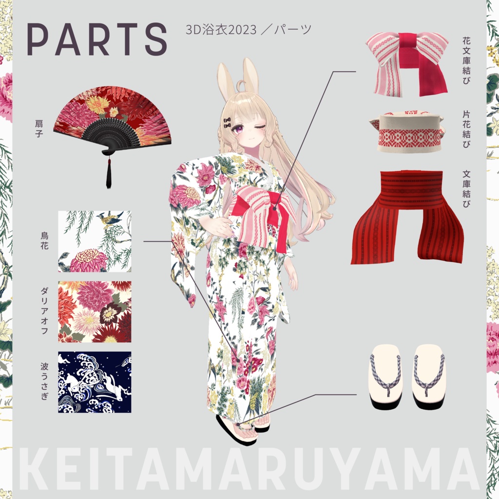ルーナリットちゃん対応『KEITAMARUYAMA 3D浴衣2023』