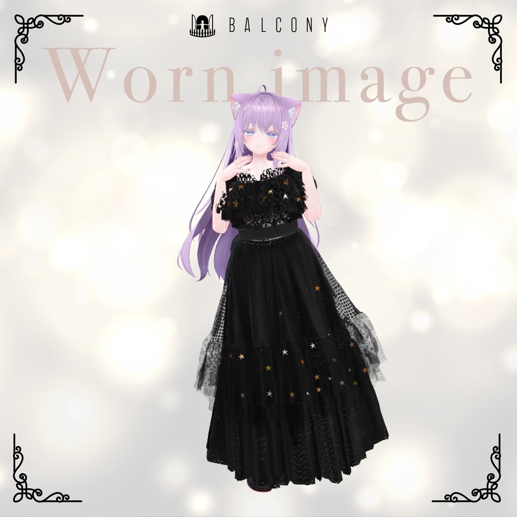 萌ちゃん対応『KEITA MARUYAMA Dark night fantasia dress』