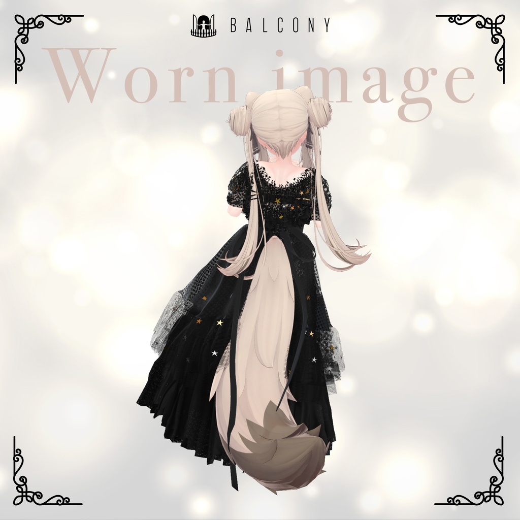 マヌカちゃん対応『KEITA MARUYAMA Dark night fantasia dress』